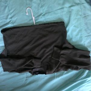 Forever 21 olive cropped crewneck